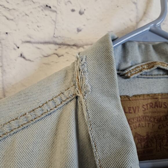 Vintage Levi's Denim Trucker Jacket Made In USA Men’s L 70598-4834 Made USA 90s - Picture 3 of 7